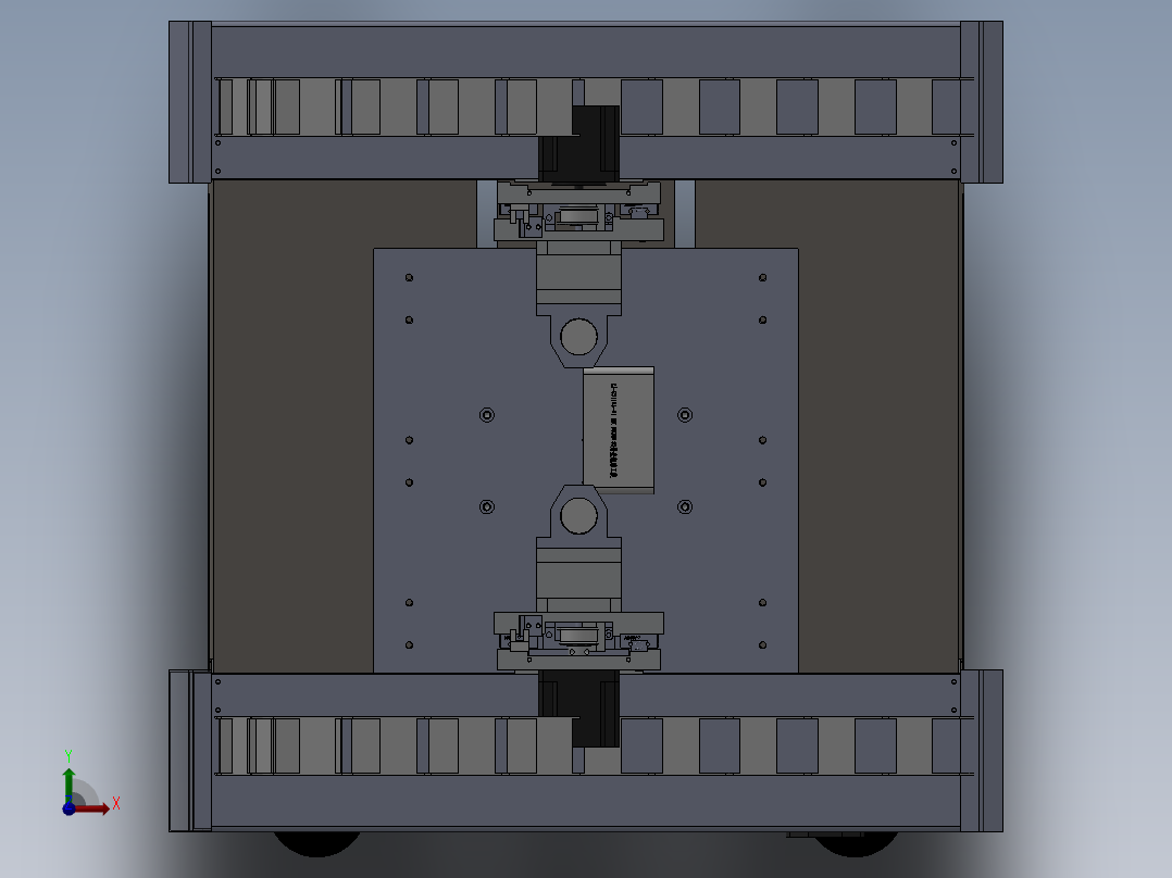 双排镭雕机总装图前视图