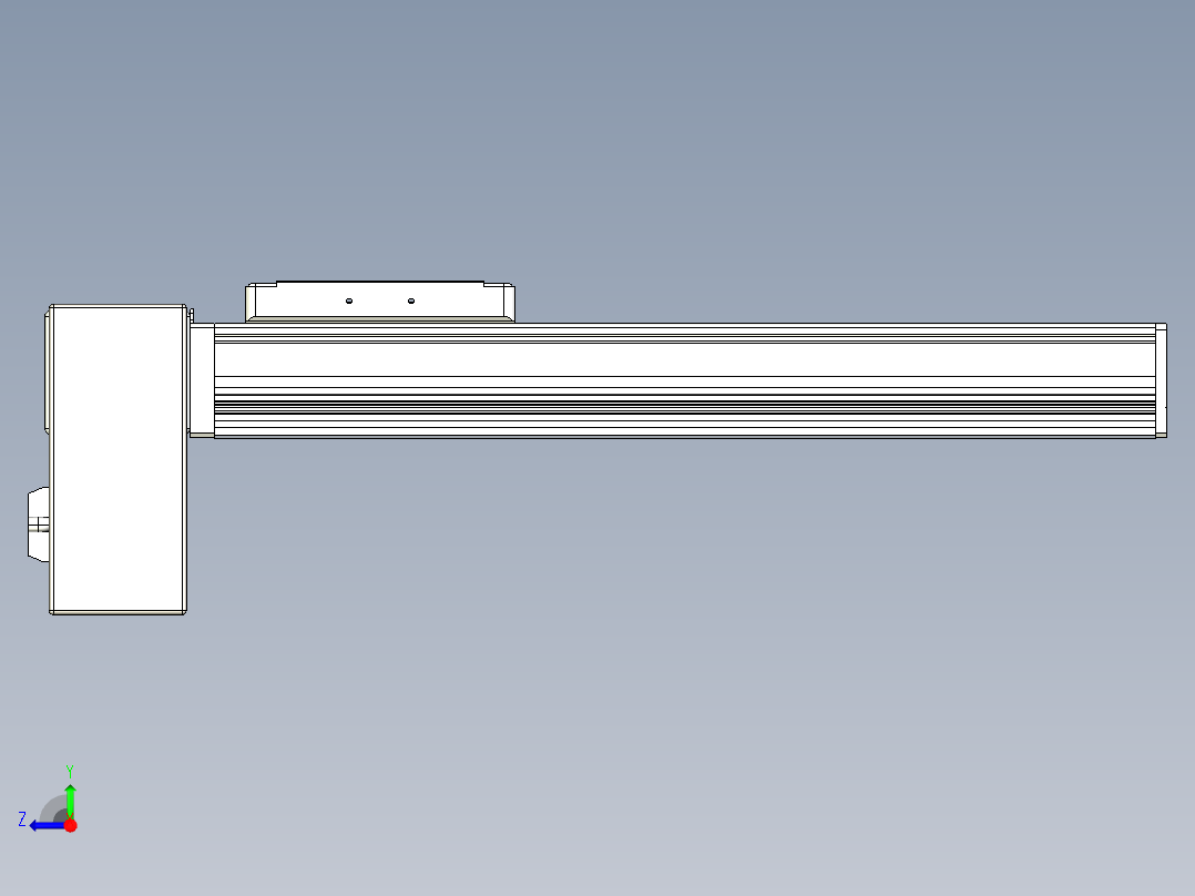 同步带全封闭直线模组TPA-HCB-105D-90-L250-RP-Y-P20-N3右视图
