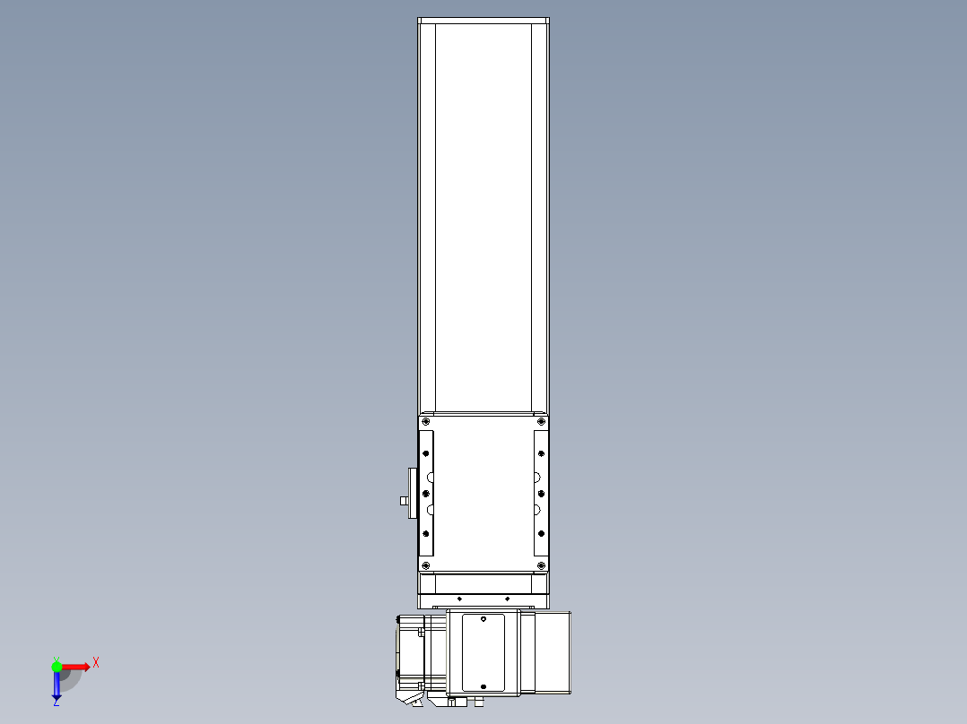 同步带全封闭直线模组TPA-HCB-105D-90-L250-RP-Y-P20-N3俯视图
