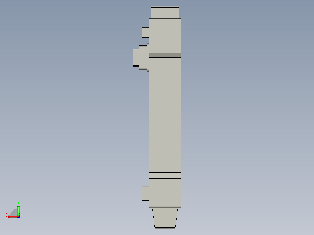 基恩士FS-T0_kc图纸模型后视图