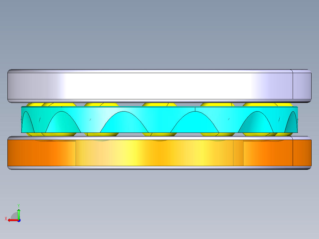 平面推力球轴承51309后视图