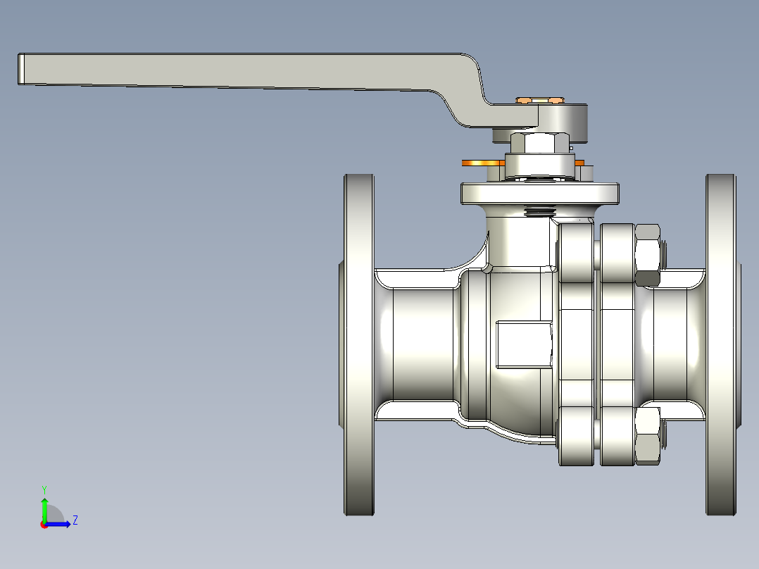 管道手动球阀-水管开关阀-手动阀门User Library-md52c150dn25左视图