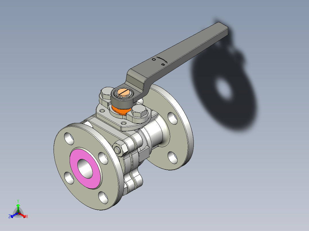 管道手动球阀-水管开关阀-手动阀门User Library-md52c150dn25正等轴测图