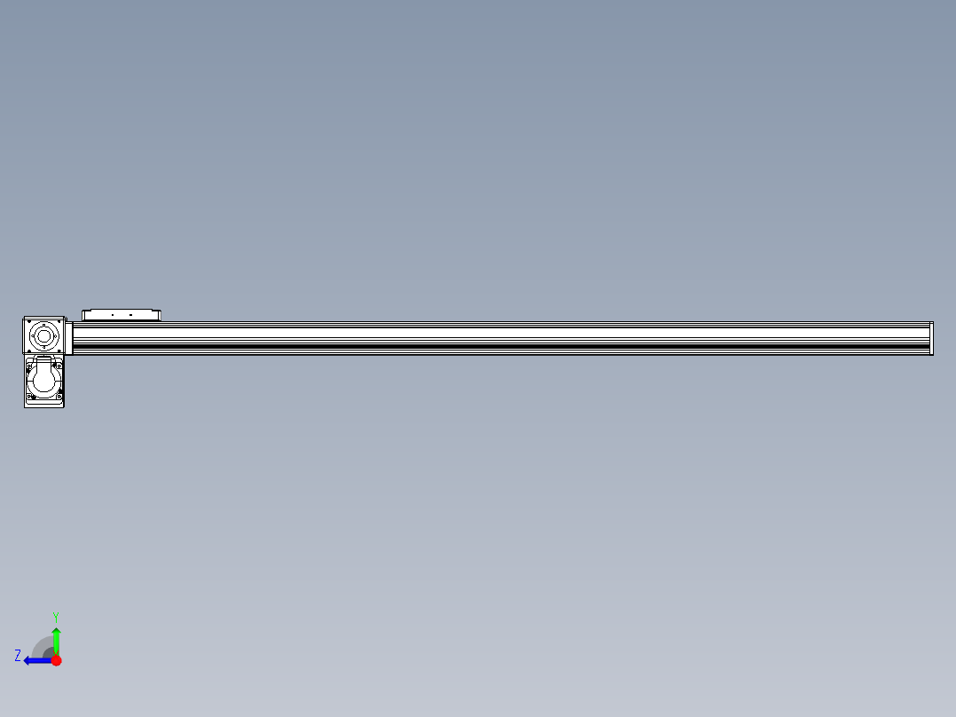 同步带全封闭直线模组TPA-HCB-105D-90-L1200-LP-Y-P20-N3右视图