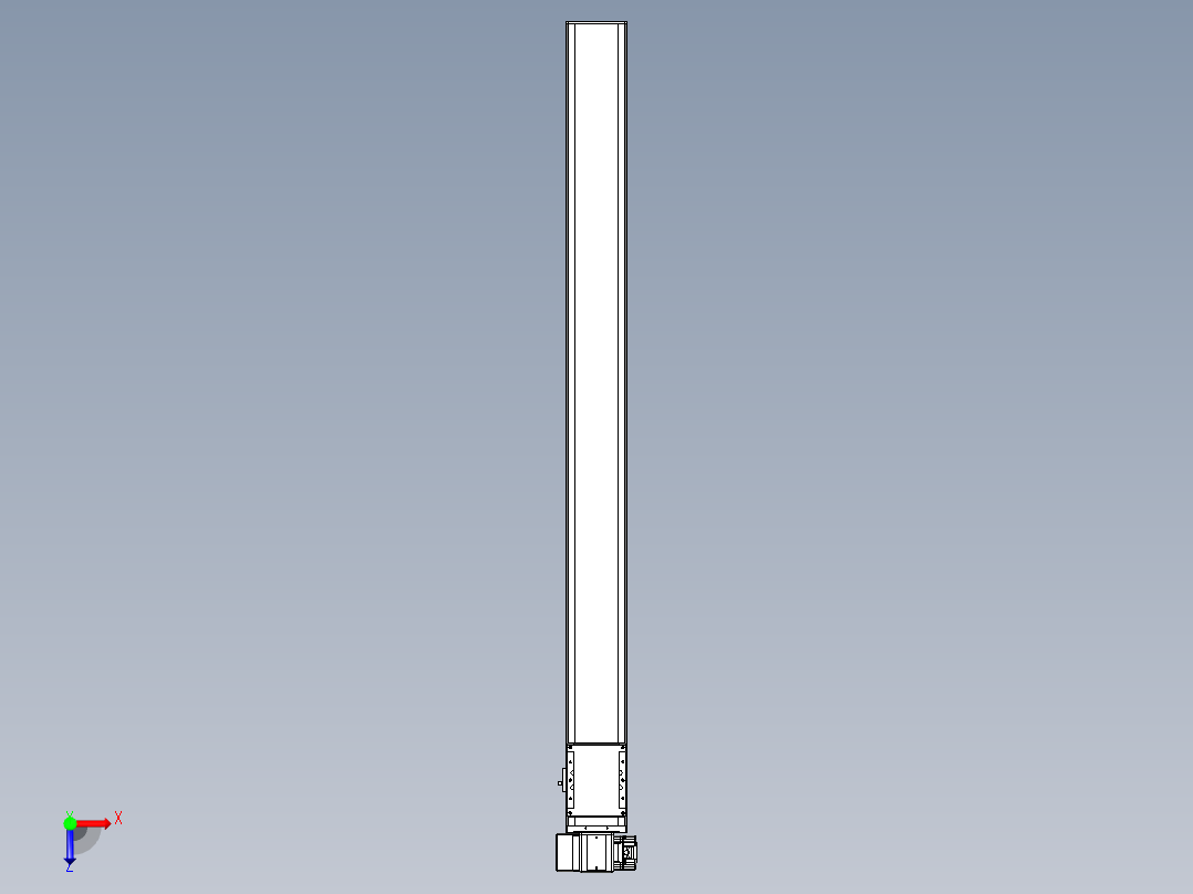 同步带全封闭直线模组TPA-HCB-105D-90-L1200-LP-Y-P20-N3俯视图