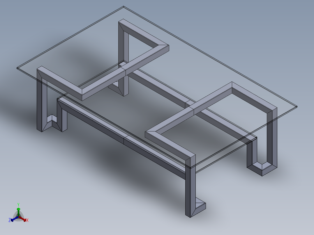 桌子(11)正等轴测图