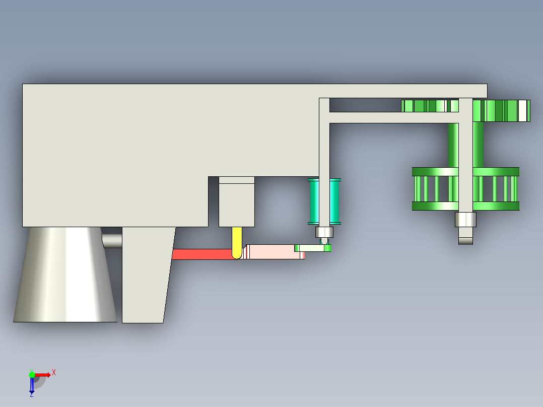 排水鼓风装置俯视图