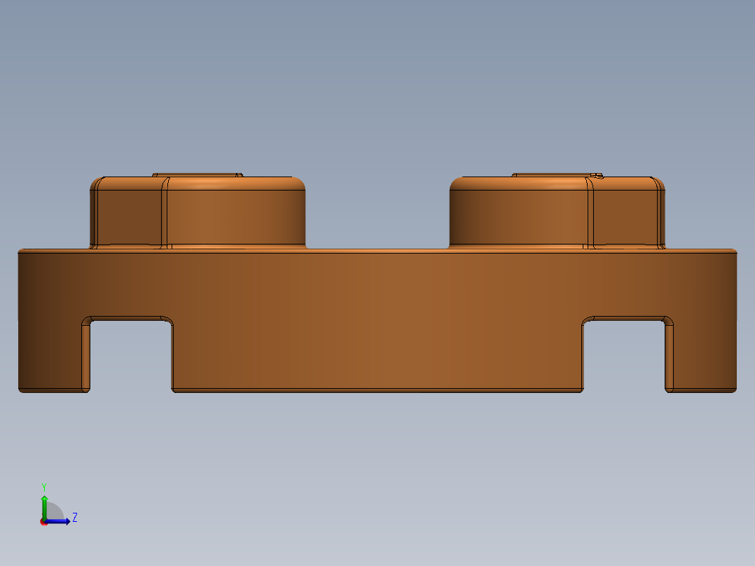 乐高零件 4032 板 2 x 2 圆形-4032 Bright Orange Plate 2 x 2 Round.SLDPRT左视图