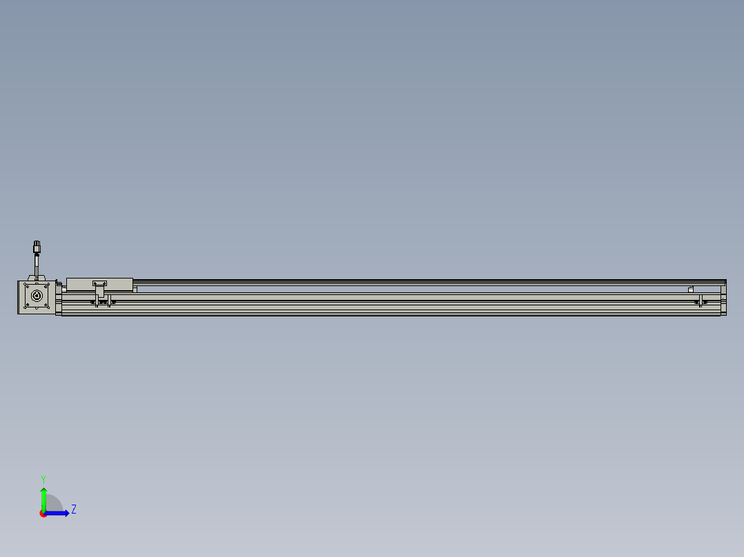 东锦同步带传动-直线滑台模组DH135B-L125-S1150-BL-P400W-C3左视图