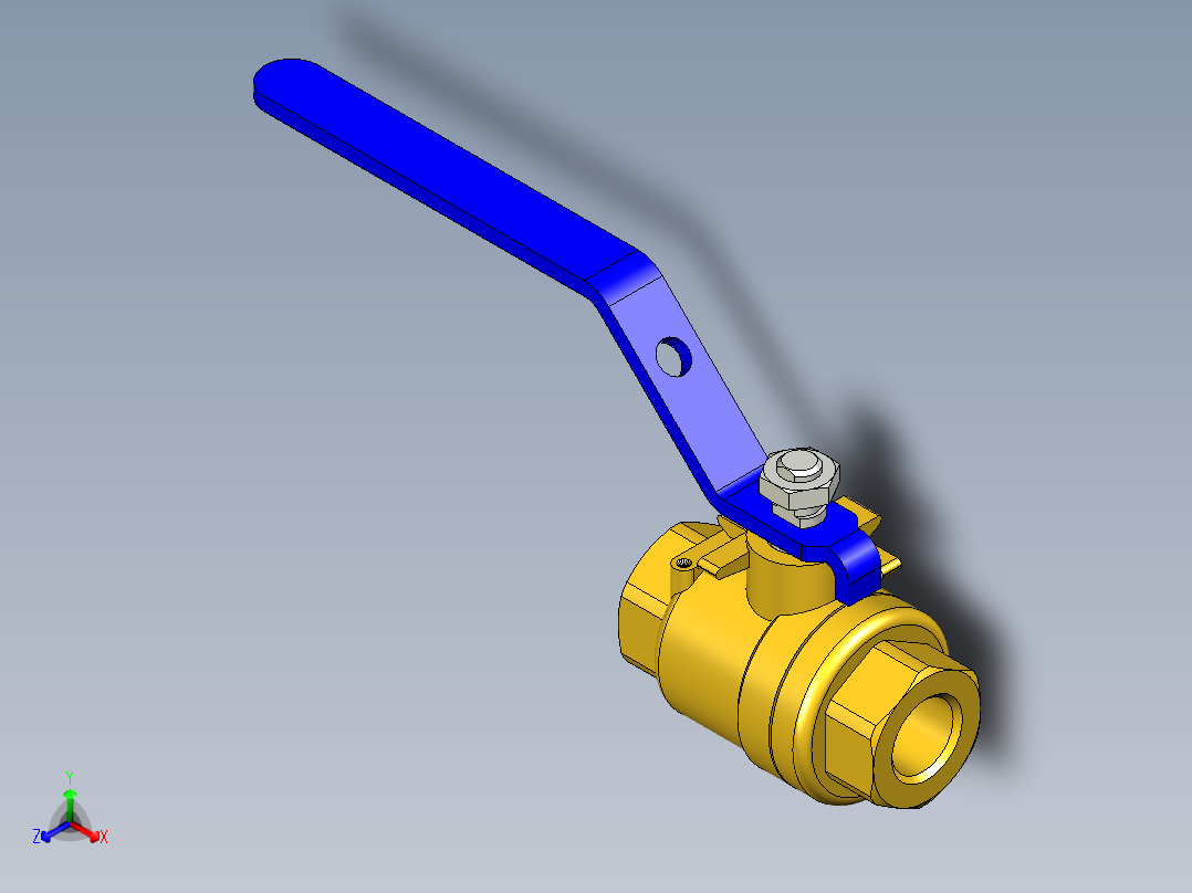 管道手动球阀-水管开关阀-手动阀门395_01_E_1主视图