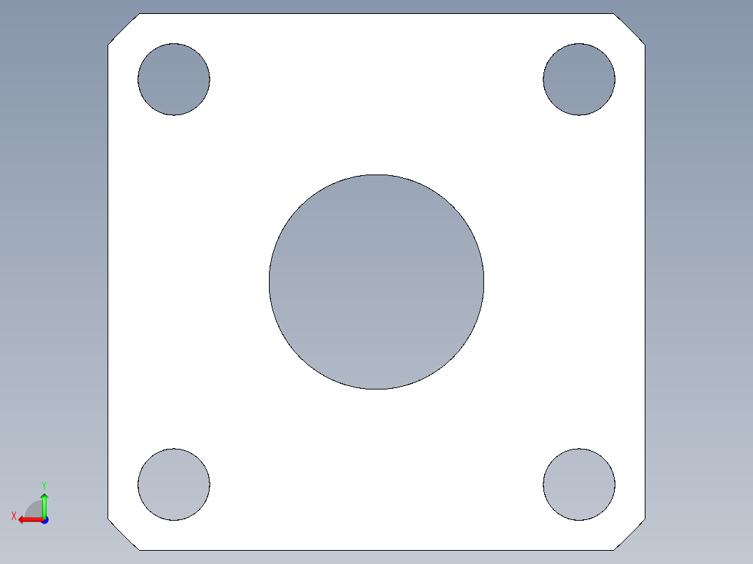 軸承座(直接裝設型)BSDN-3D多系列多零件图纸模型后视图