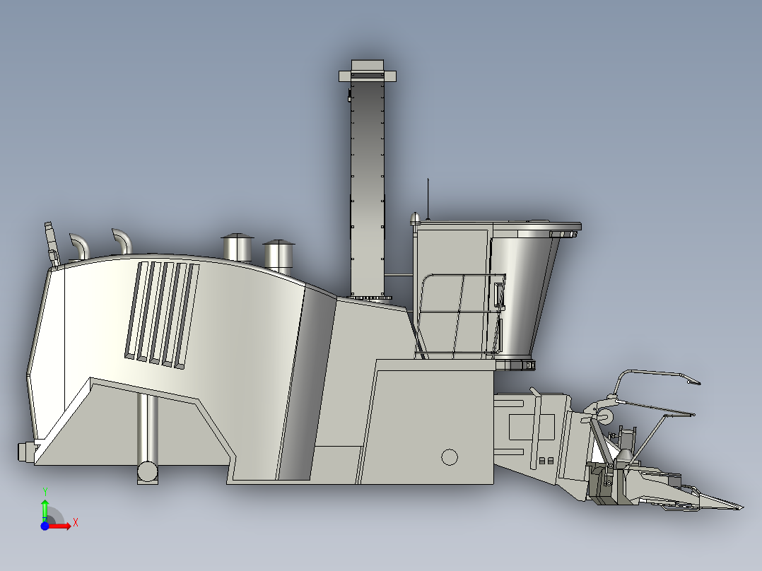 联合收割机前视图