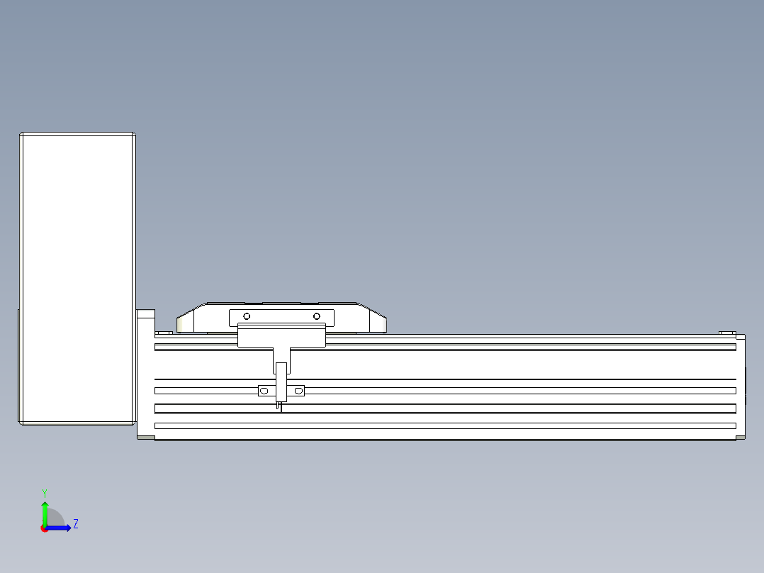 同步带全封闭直线模组TPA-HCB-85D-90-L150-RU-Y-P20-N3左视图