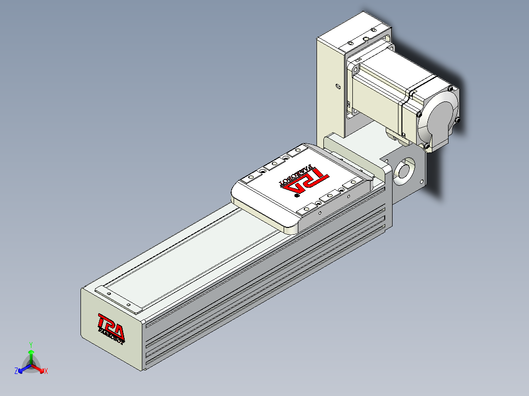 同步带全封闭直线模组TPA-HCB-85D-90-L150-RU-Y-P20-N3正等轴测图