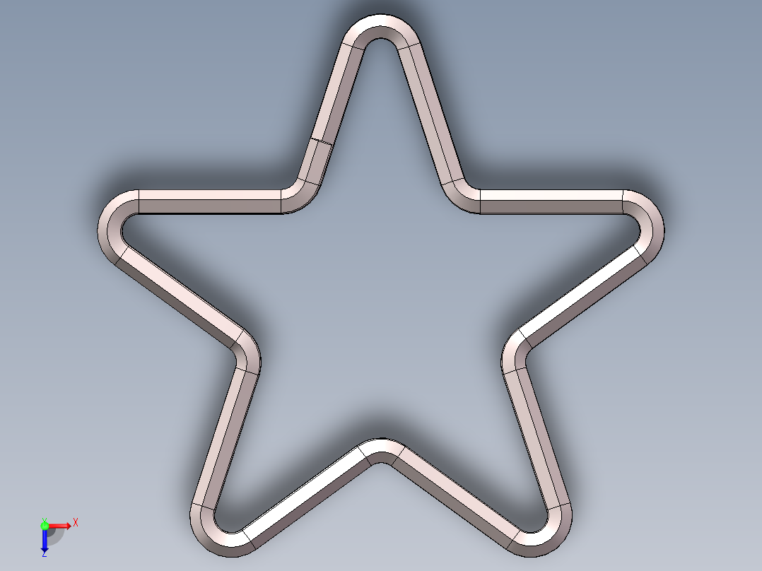 五星弹簧俯视图