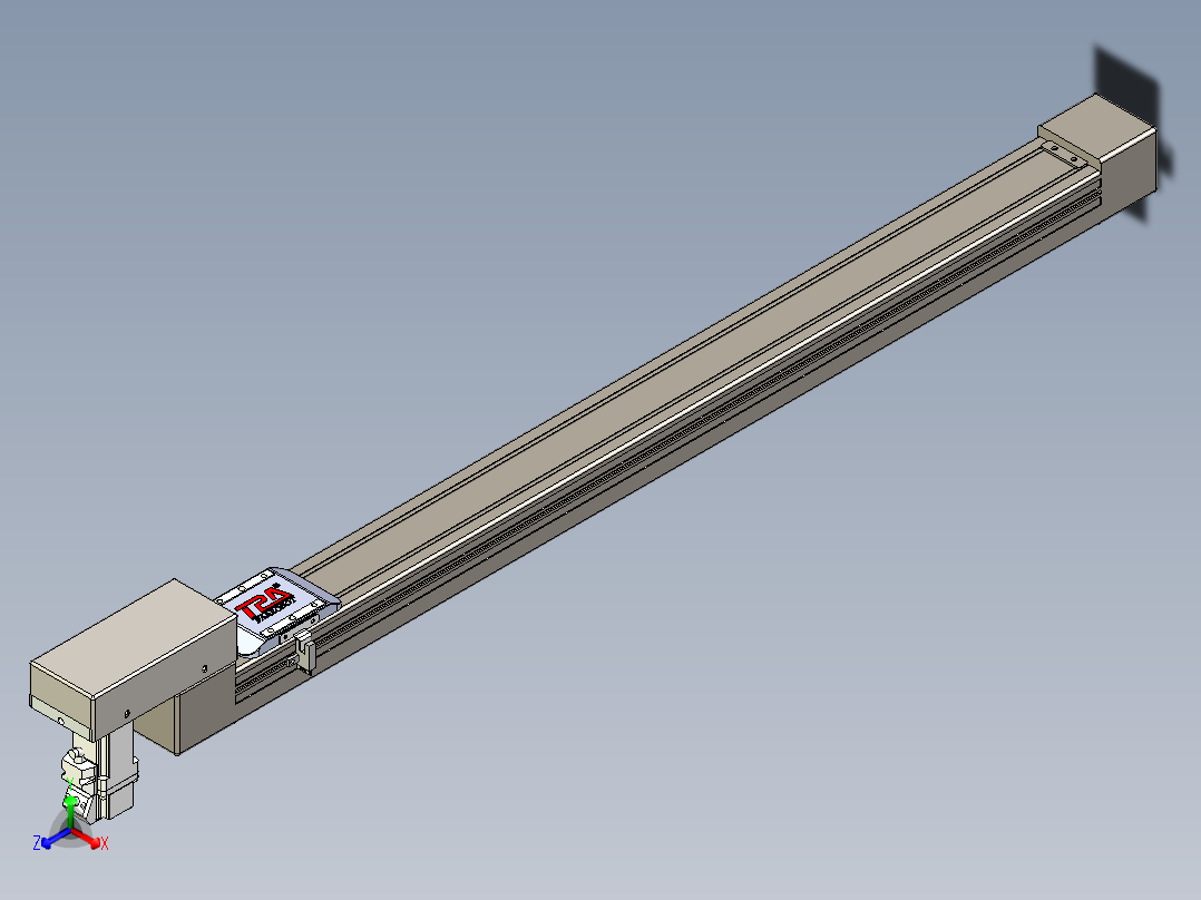 同步带全封闭直线模组TPA-HCB-65S-90-L750-M-C-P10-N3主视图