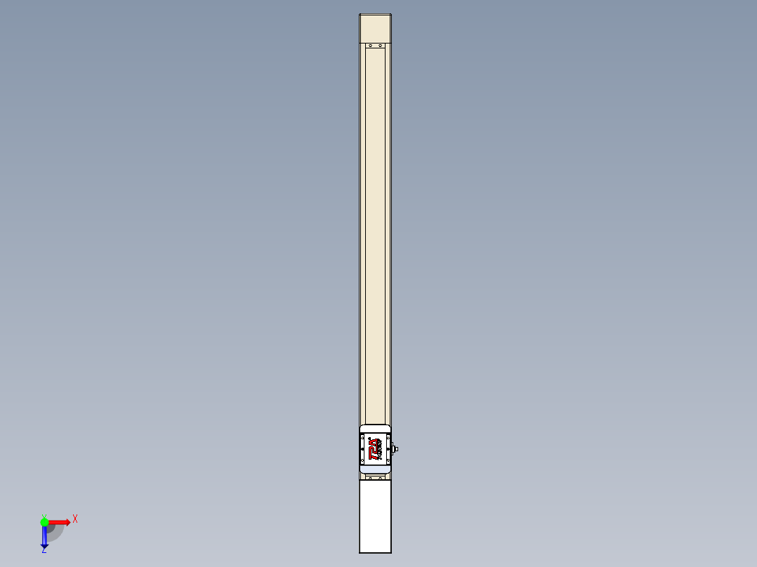 同步带全封闭直线模组TPA-HCB-65S-90-L750-M-C-P10-N3俯视图