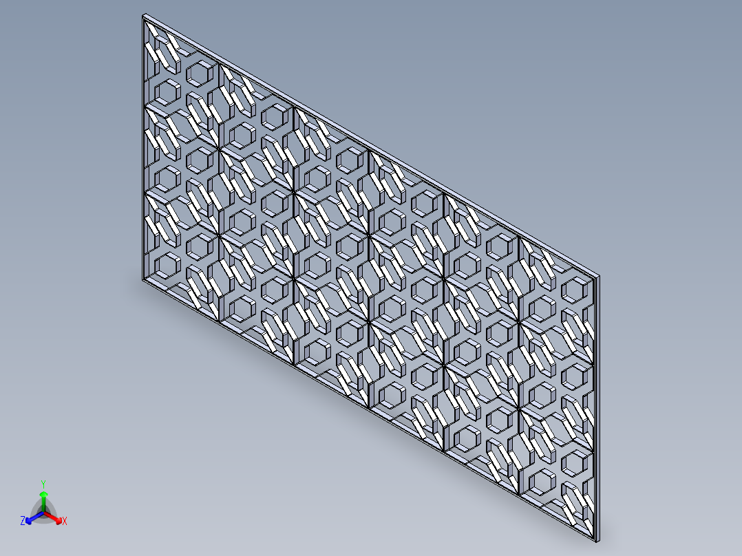 门、窗和栅栏用面板主视图
