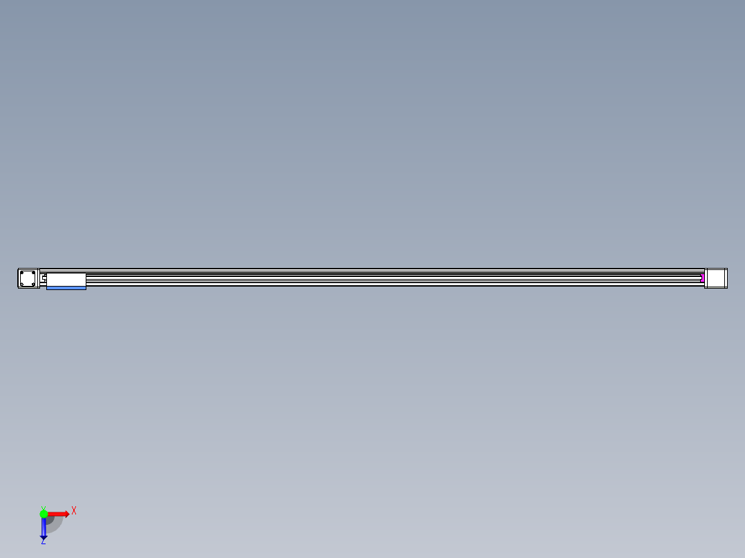 威洛博LB.GB同步带传动--欧规系列GB8-L192-S2800-BL-P75-K俯视图