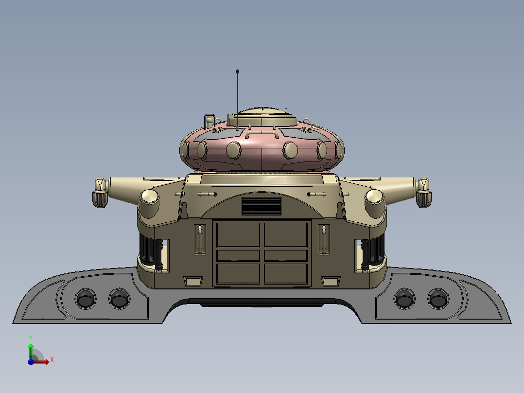 悬停坦克前视图