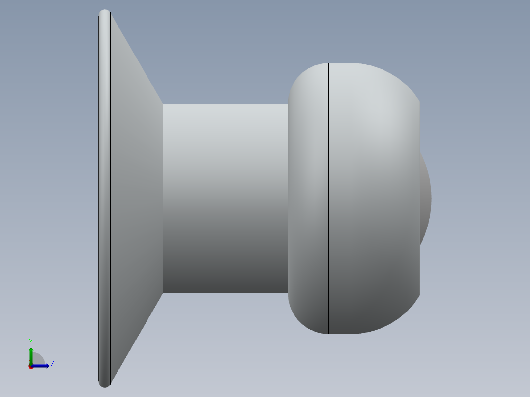 带拉断芯轴和沉头的开口盲铆钉左视图