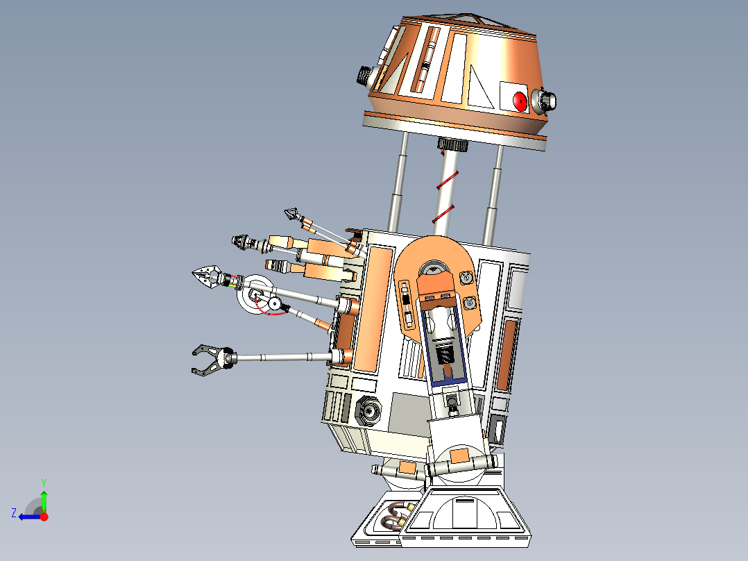 带配置器的R6T6机器人右视图