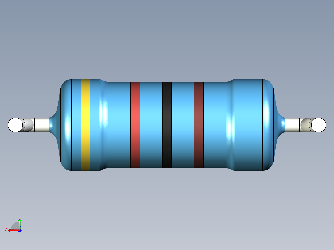 无源元件封装-RES-1W-HH-MF后视图