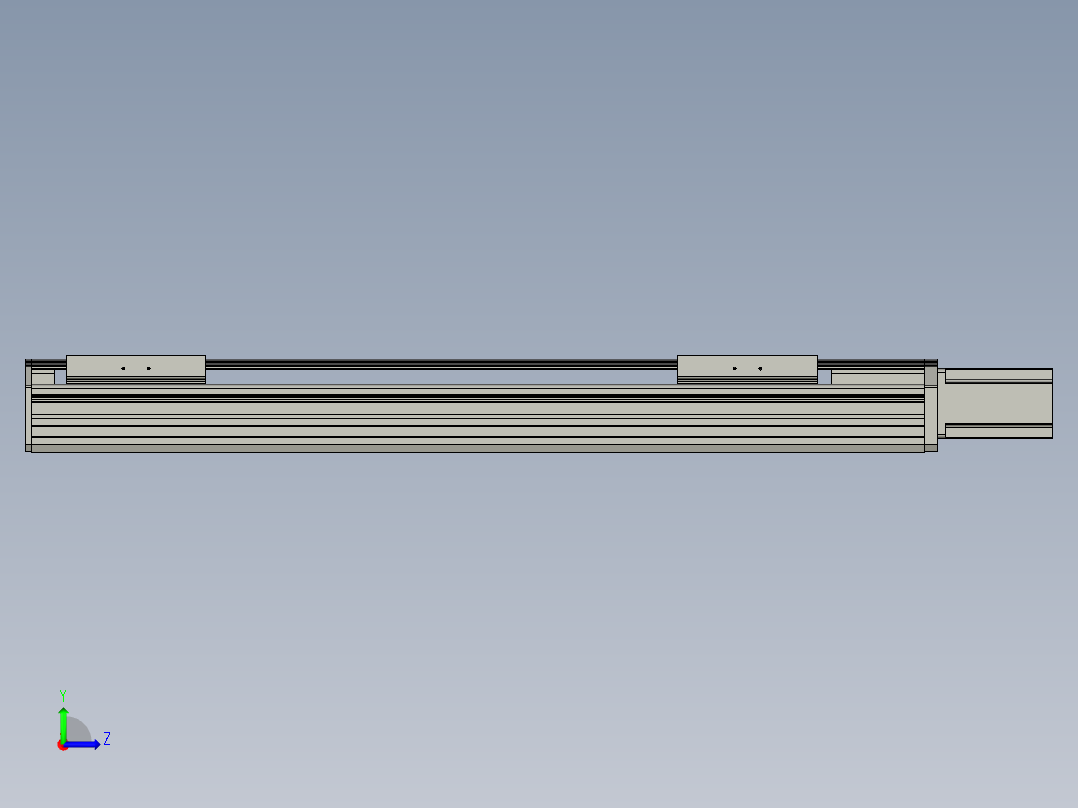 直线模组WG-LHA12-S500-M设计图纸左视图