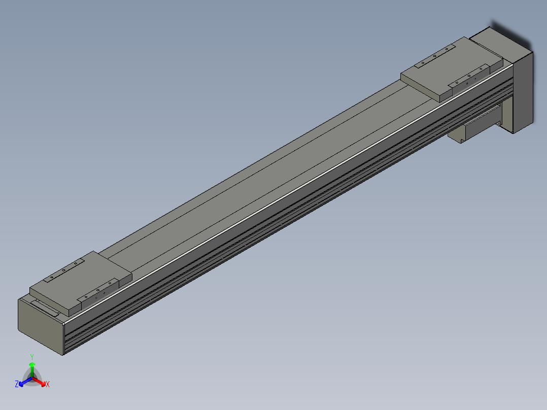 直线模组WG-LHC12-S950-D设计图纸正等轴测图