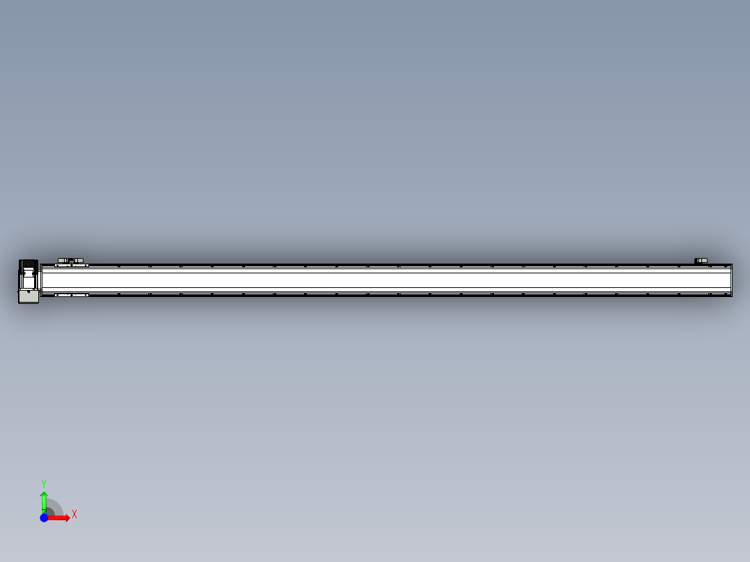 同步带滑台-半封闭B10H-L45-S2000-LU-P40-D3前视图