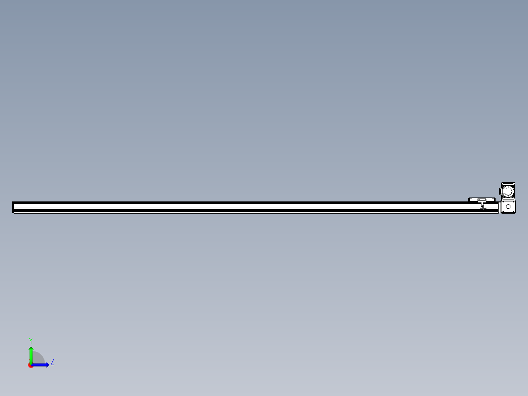 同步带全封闭直线模组TPA-HCB-105D-90-L2150-RU-Y-P20-N3左视图