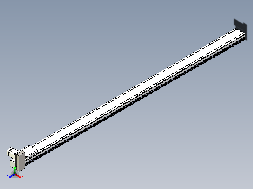 同步带全封闭直线模组TPA-HCB-105D-90-L2150-RU-Y-P20-N3正等轴测图