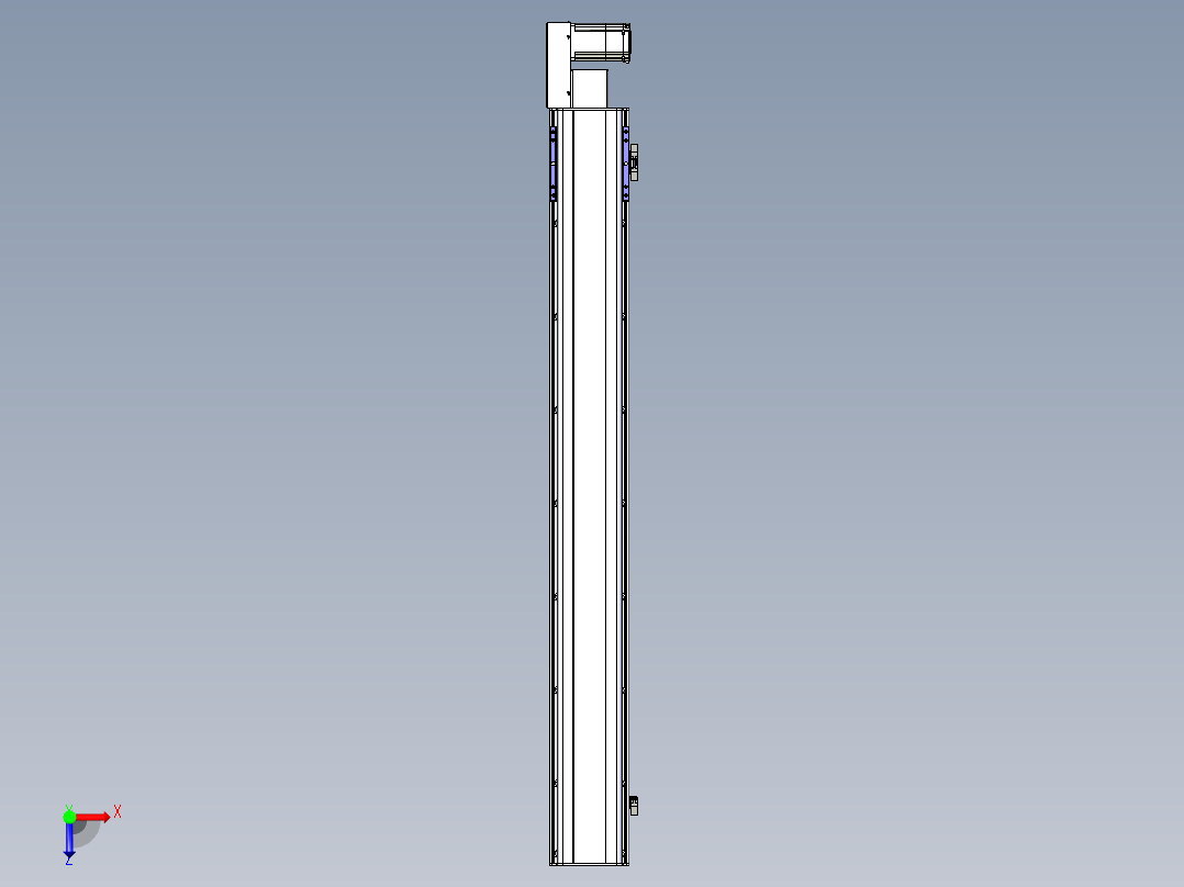 同步带滑台-半封闭B17H-L50-S1350-L-P75-D3俯视图
