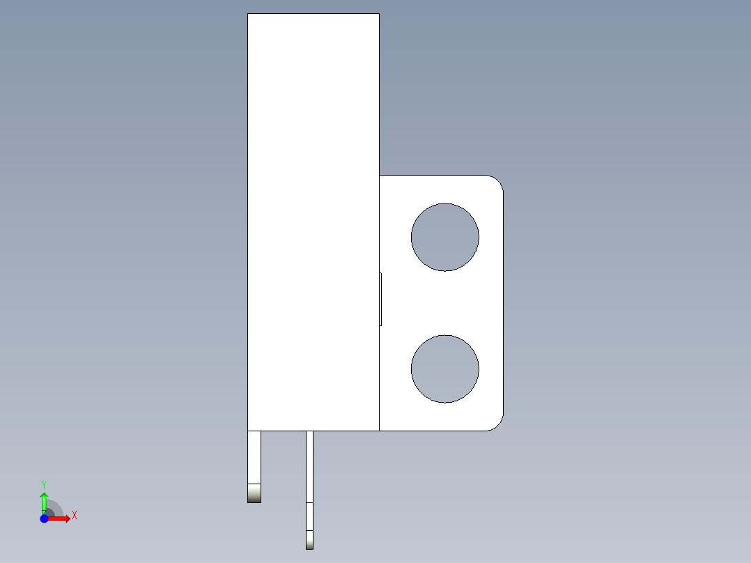 槽型光电传感器LU687_3D前视图