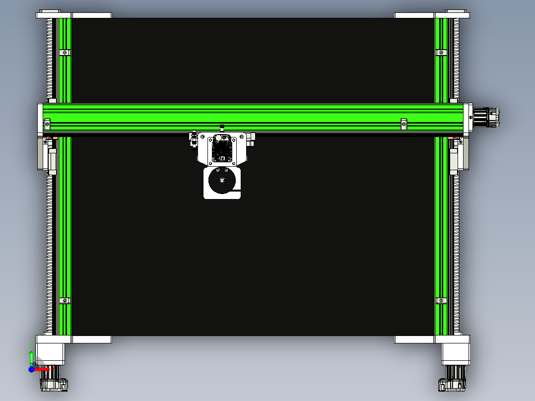 数控雕刻机step格式前视图