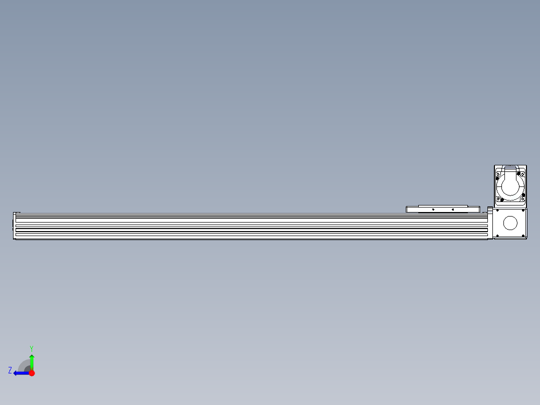 同步带全封闭直线模组TPA-HCB-110D-90-L750-RU-Y-P40-N3右视图