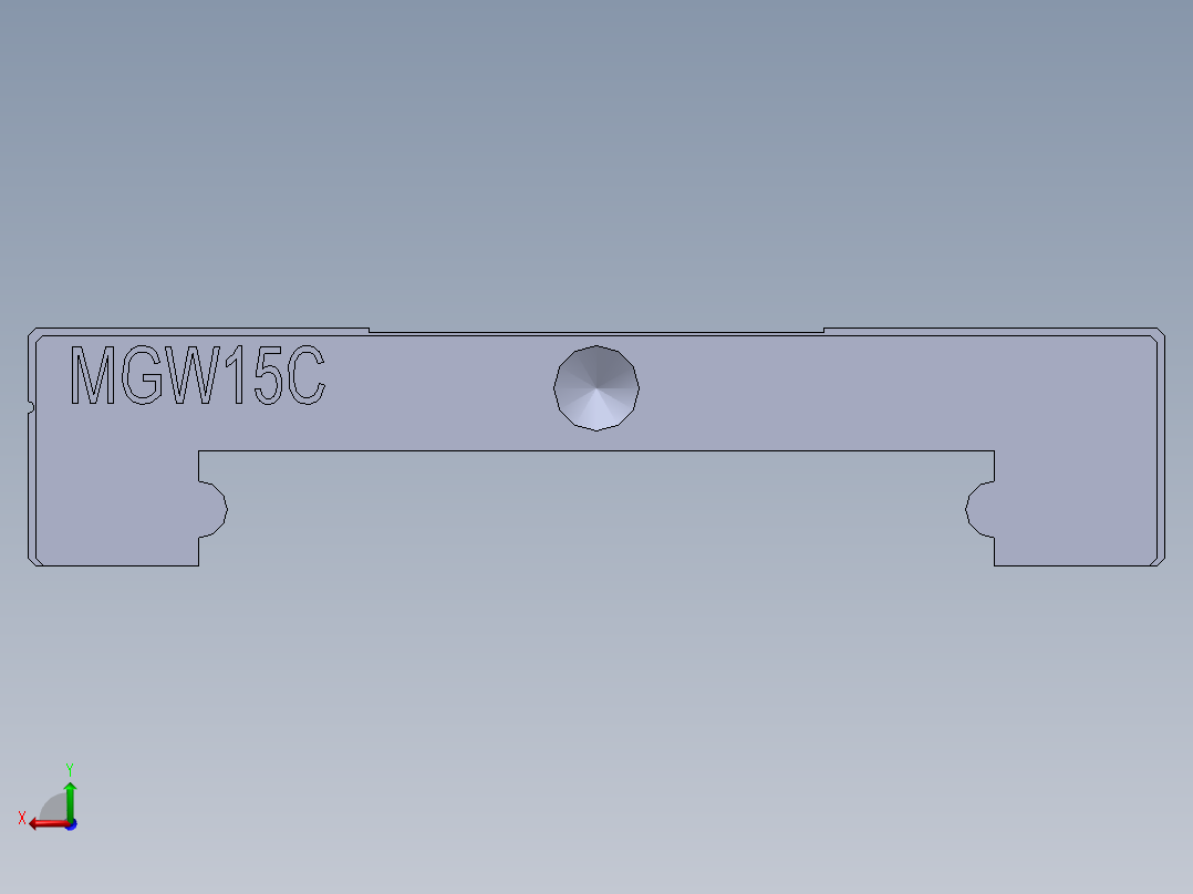 上银直线滑轨-MGW15C 滑块后视图