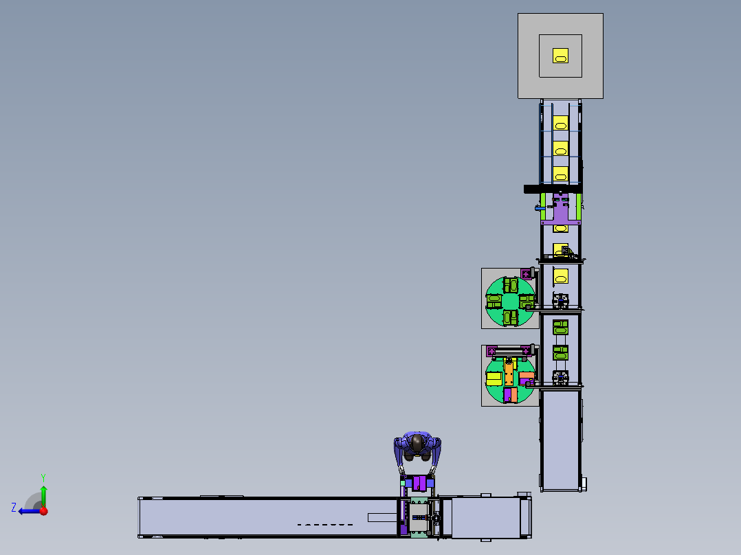 纸箱组装线sw18可编辑右视图