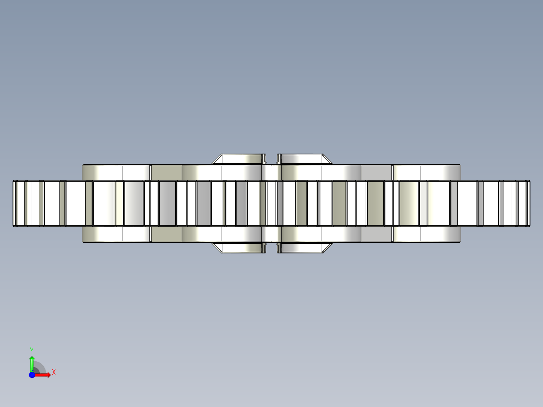 3649 Dark Green Technic Gear 40 Tooth.STEP前视图
