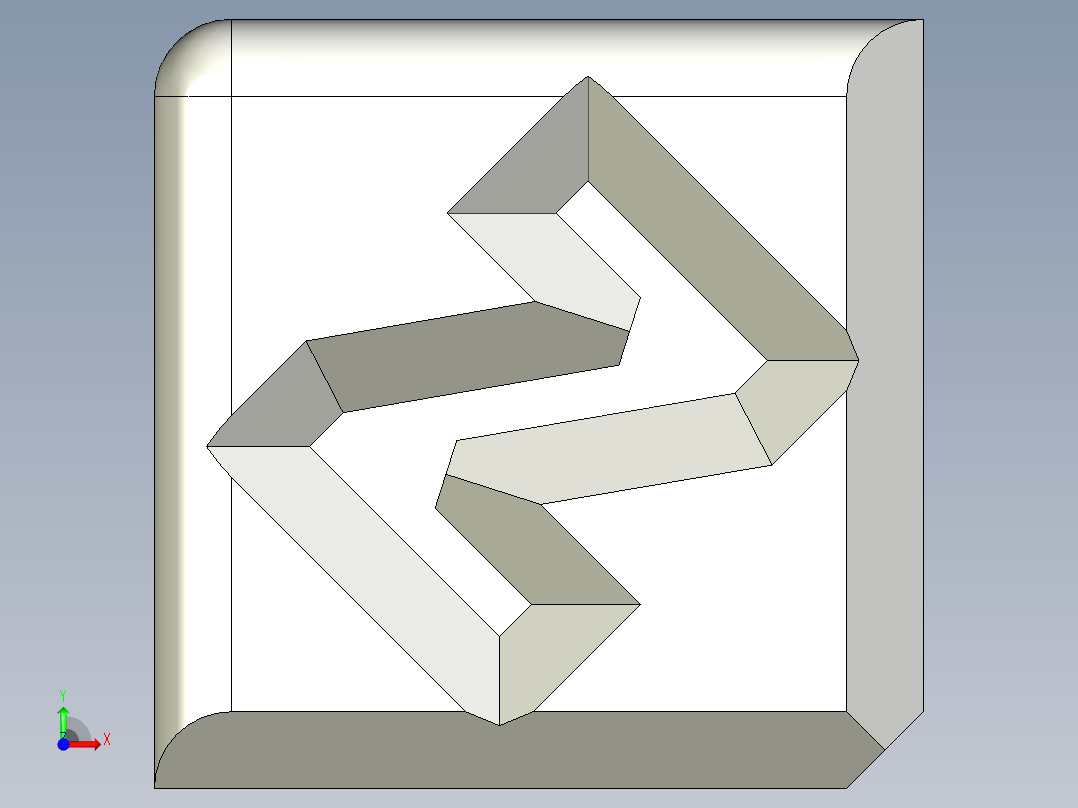 3D 打印测试立方体前视图