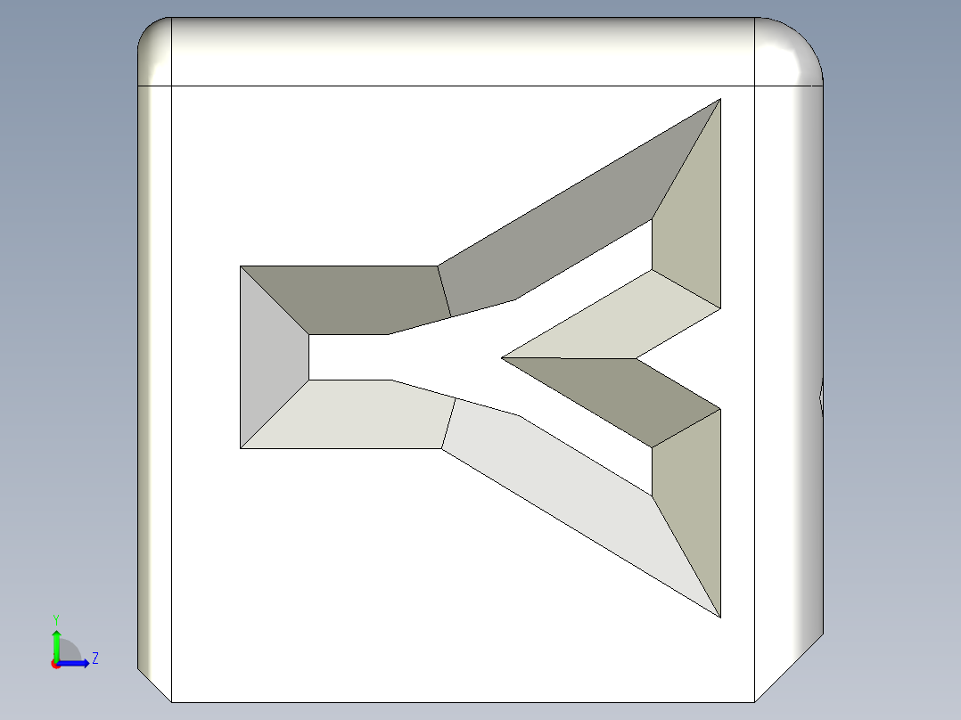 3D 打印测试立方体左视图