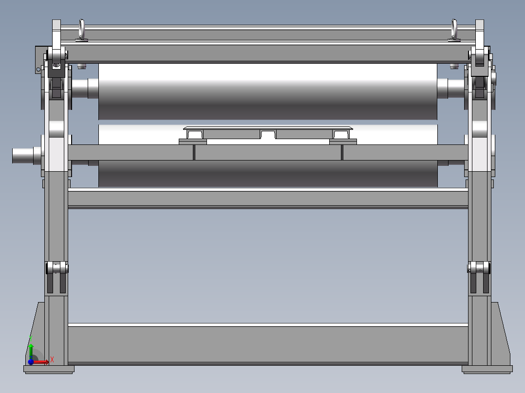 焊前夹送辊机器前视图