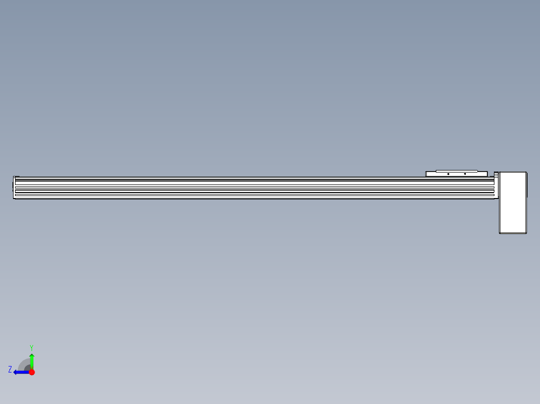 同步带全封闭直线模组TPA-HCB-110D-90-L950-LP-Y-P40-N3右视图