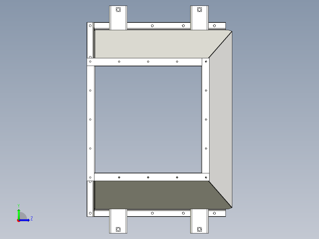 TD75型带式输送机头部漏斗 TD5J13左视图