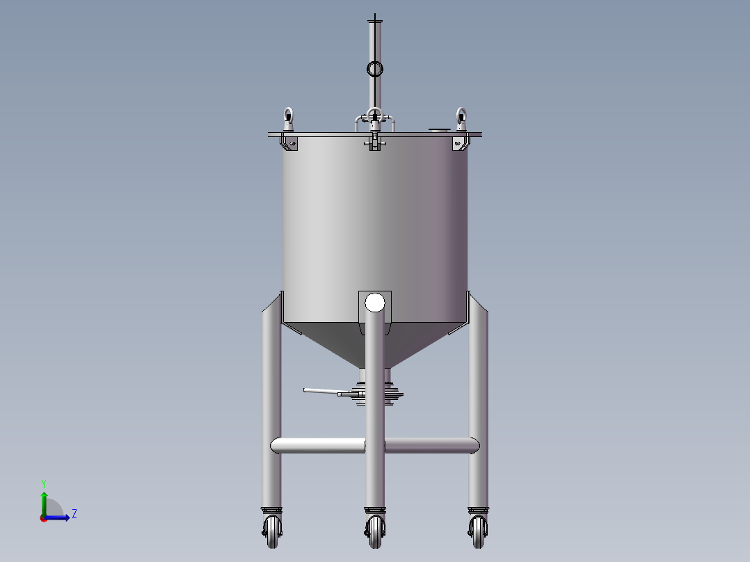 压力容器存放药剂左视图