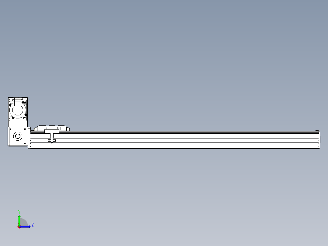同步带全封闭直线模组TPA-HCB-85D-90-L800-LU-C-P20-N3左视图