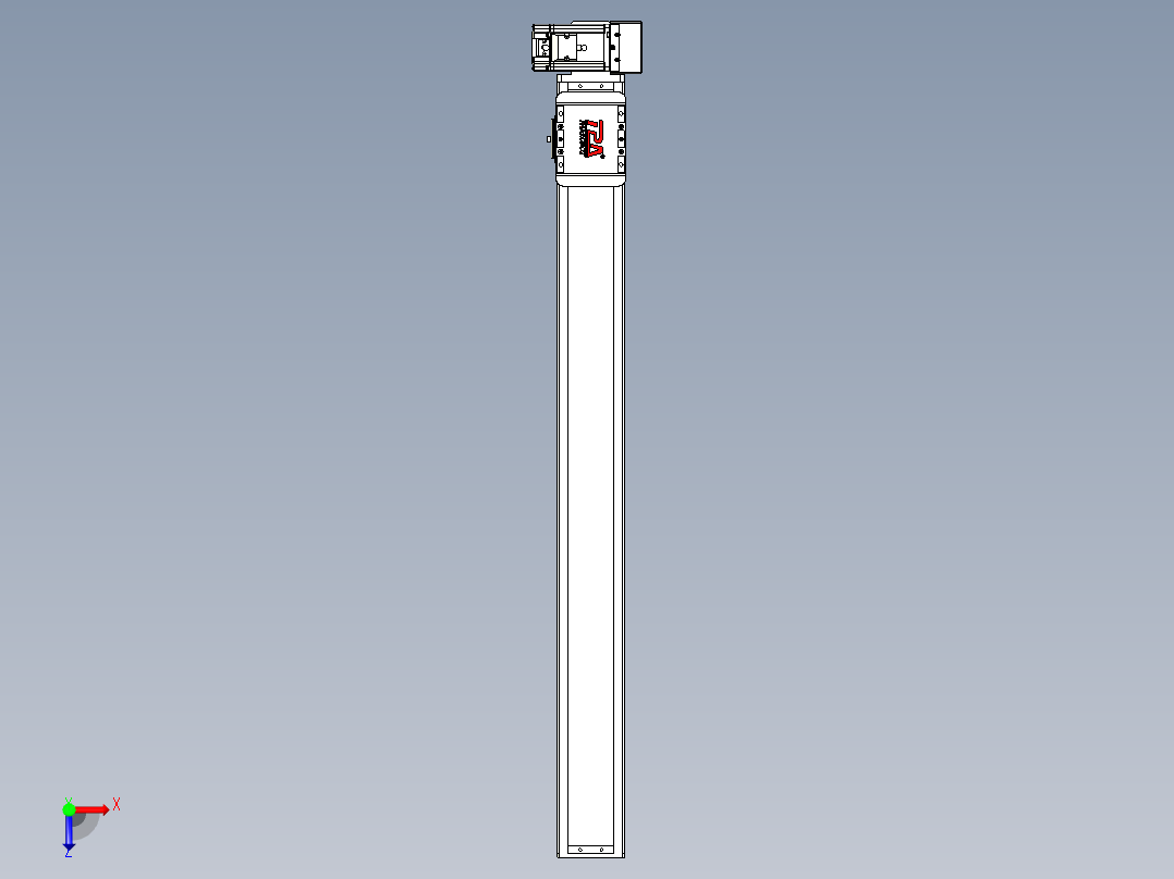 同步带全封闭直线模组TPA-HCB-85D-90-L800-LU-C-P20-N3俯视图