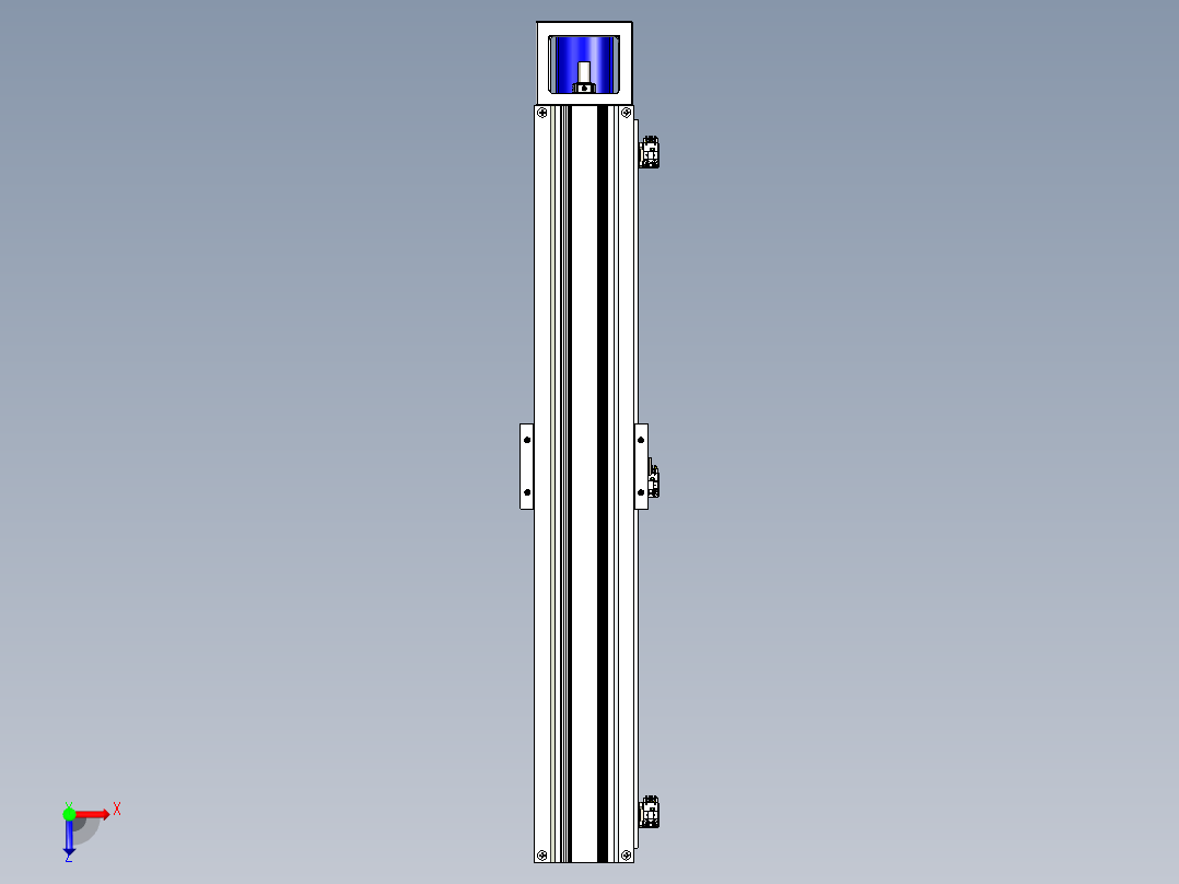 直线模组KKR86C-640A1-F0CS2_W设计图纸俯视图
