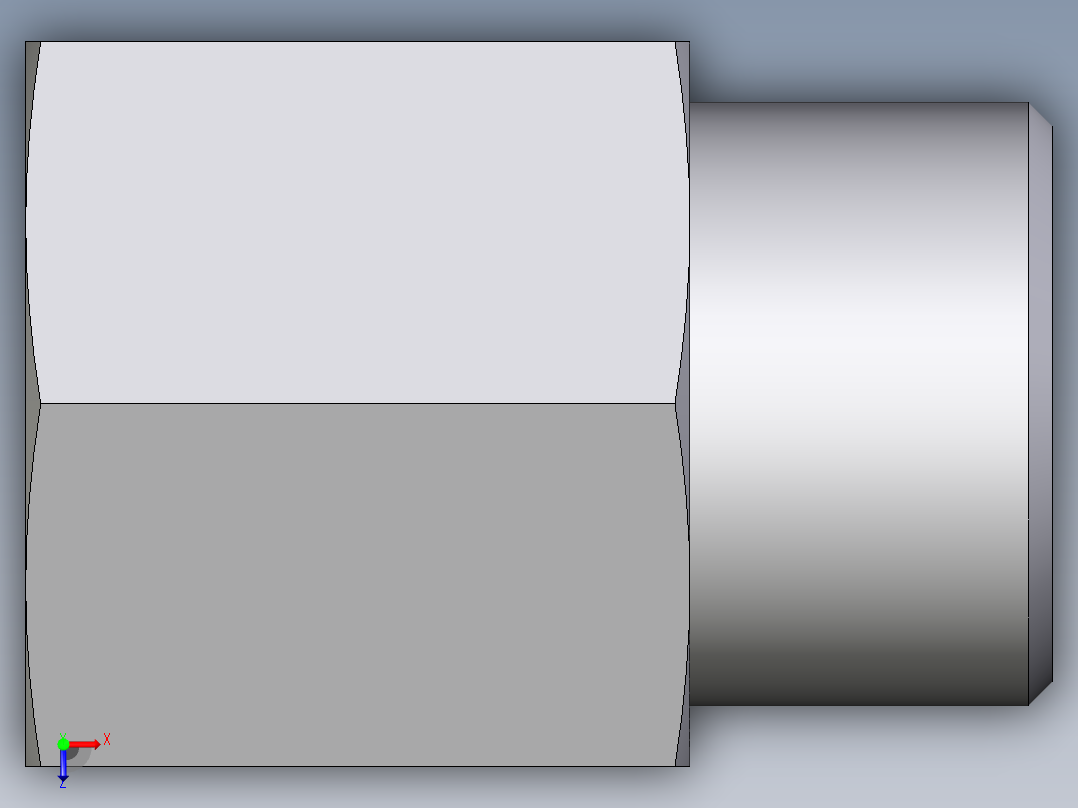 卡套式工业通用硬管接头EO_Swivel_connector_GAI12SRCFX俯视图