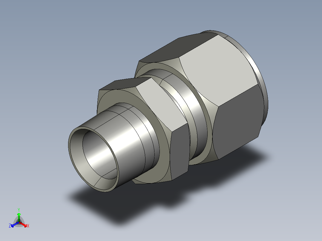 卡套式工业通用硬管接头16-12_fbu-s主视图